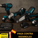 KIT ORIGINAL: TALADRO INALÁMBRICO + AMOLADORA DE ALTO IMPACTO + MOTOSIERRA PORTÁTIL + 26 ACCESORIOS + 2 BATERIAS -PROMOCION CIERRE DE LA TIENDA